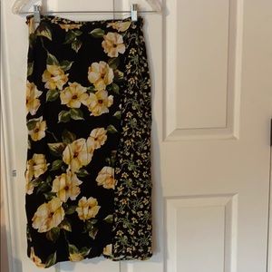 Floral wrap skirt